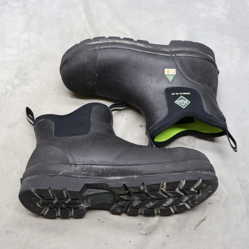 Muck Boot Unisex M10 W11 Work Boots Black Chore Mid Steel Toe Waterproof 010021